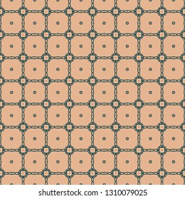 Seamless Geometric Backgrounds. Vector Illustration. Hand Drawn Wrap Wallpaper, Cover Fabric, Cloth Textile Design. Beige color.