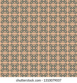 Seamless Geometric Backgrounds. Vector Illustration. Hand Drawn Wrap Wallpaper, Cover Fabric, Cloth Textile Design. Beige color.
