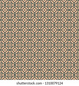 Seamless Geometric Backgrounds. Vector Illustration. Hand Drawn Wrap Wallpaper, Cover Fabric, Cloth Textile Design. Beige color.