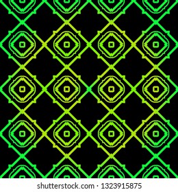 Seamless geometric Backgrounds. Vector Illustration. Hand Drawn Wrap Wallpaper, Cover Fabric, Cloth Textile Design. black green color.