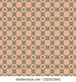 Seamless Geometric Backgrounds. Vector Illustration. Hand Drawn Wrap Wallpaper, Cover Fabric, Cloth Textile Design. Beige color.