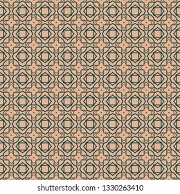 Seamless Geometric Backgrounds. Vector Illustration. Hand Drawn Wrap Wallpaper, Cover Fabric, Cloth Textile Design. Beige color.