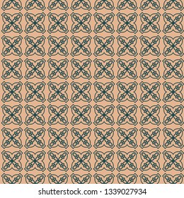 Seamless Geometric Backgrounds. Vector Illustration. Hand Drawn Wrap Wallpaper, Cover Fabric, Cloth Textile Design. Beige color.