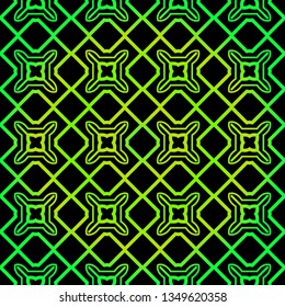 Seamless geometric Backgrounds. Vector Illustration. Hand Drawn Wrap Wallpaper, Cover Fabric, Cloth Textile Design. black green color.