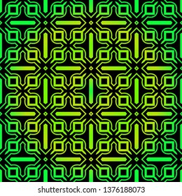 Seamless geometric Backgrounds. Vector Illustration. Hand Drawn Wrap Wallpaper, Cover Fabric, Cloth Textile Design. black green color.