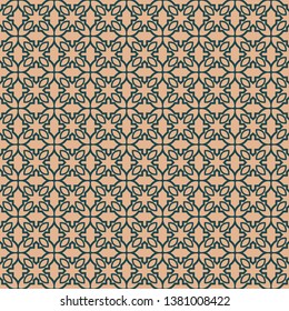 Seamless Geometric Backgrounds. Vector Illustration. Hand Drawn Wrap Wallpaper, Cover Fabric, Cloth Textile Design. Beige color.