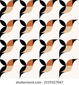 Seamless geometric birds pattern. Vector Illustration
