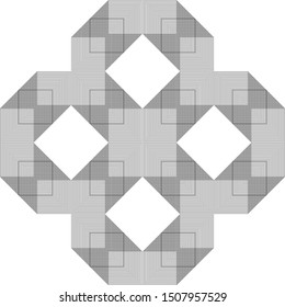 Seamless geometric black stripes on white background. Black lines pattern ornament vector. Decoration fabric.