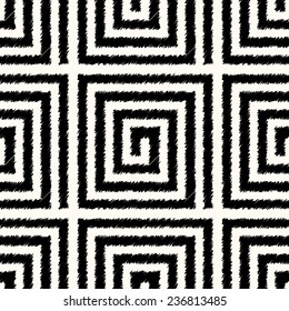 seamless geometric black and white abstract pattern