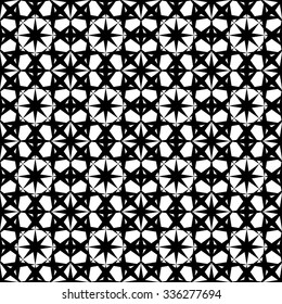 seamless geometric black and white background, vector