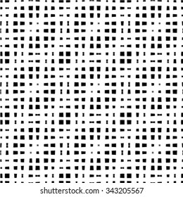 Seamless geometric black and white background, simple vector pattern.