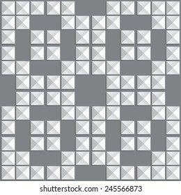 Seamless geometric black and white cube pattern 