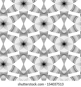 Seamless geometric black and white pattern