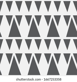 Seamless geometric black and white pattern of triangles