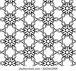 Seamless geometric black and white pattern. Kaleidoscope seamless pattern.