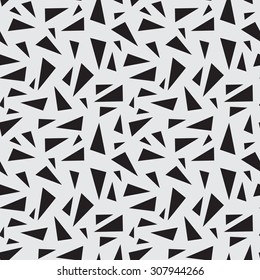 Seamless geometric black and white pattern of triangles