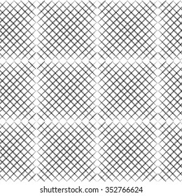 Seamless geometric black and white pattern. Vector illustration