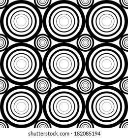 Seamless geometric black and white stripes background, simple vector pattern, accurate, editable and useful background for design or wallpaper.