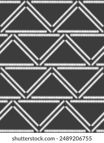Fondo geométrico sin costura del patrón del zigzag blanco y negro utilizado para la impresión para ilustraciones, textil, textura, Fondo de pantalla, fondo.