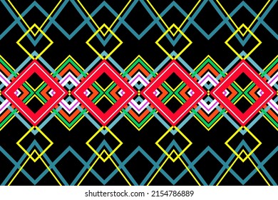 seamless geometric, black-toned colorful pattern for textile, ceramic tiles and backgrounds.