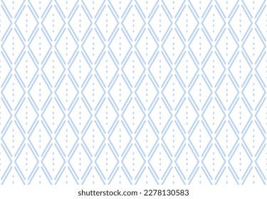 Seamless Geometric Blue Diamonds Pattern. Vector Art.