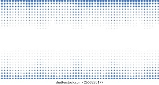 Nahtloses geometrisches blaues Muster. Modernes Ornament mit gepunkteten Elementen
