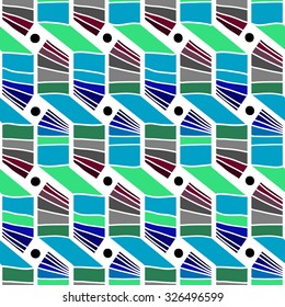 Seamless geometric blue spiral pattern. Abstract background. Design for textile.