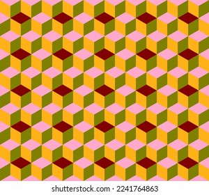 seamless geometric box pattern abstract background