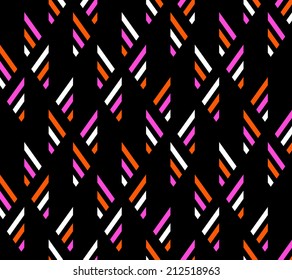 Seamless geometric bright striped pattern background