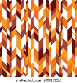 Seamless geometric with brown and orange colors background, Abstract of lines  background, vector.