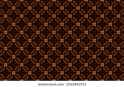 Seamless geometric brown tile pattern