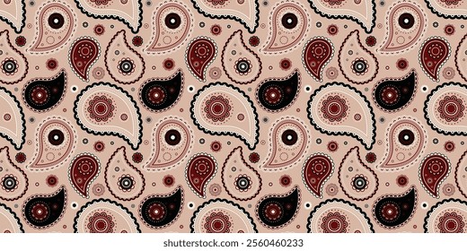 Seamless geometric by springtime draw. Persian tropical by decoration art. Seasonal traditional a dot indian. Romance paisley with canvas rectangle.