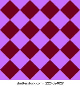 Seamless geometric cage mosaic pattern with violet rhombus. Vector print for fabric background