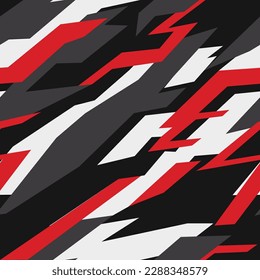 Seamless geometric camouflage pattern. Abstract camo sports. Vinyl and decal print. Vector illustration