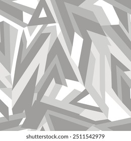 Nahtloses geometrisches Tarnmuster aus Formen. Abstrakte Camo. Vektorgrafik