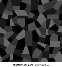 Seamless geometric camouflage pattern texture. Abstract modern polygonal endless background for fabric and fashion print. Vector illustration.