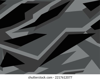 Seamless geometric camouflage pattern. Urban camo grey. Print on vinyl and decal. Vector illustration