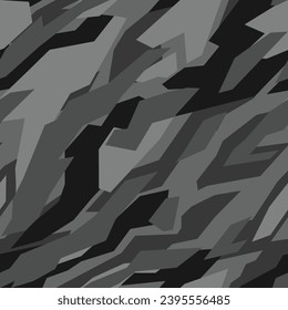 Seamless geometric camouflage pattern. Urban camo. Print on fabric on paper. Vector illustration