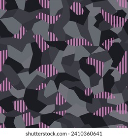 Nahtlose geometrische Tarnung Muster. Urbaner Kamo der Flecken. Druck auf Stoff, Vinyl und Decal. Vektorgrafik