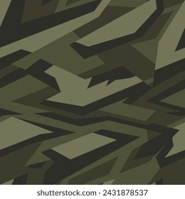 Seamless geometric camouflage pattern. Urban camo. Print on fabric,vinyl,decal. Vector illustration