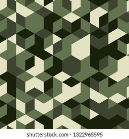 Seamless geometric camouflage pattern.Texture. Print on fabric on paper vector