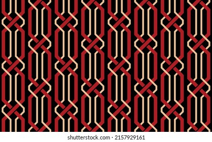 Seamless geometric chain pattern. Vector Illustration.