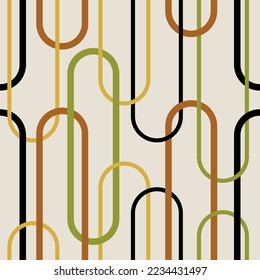 Seamless geometric chain pattern. Vector Illustration.