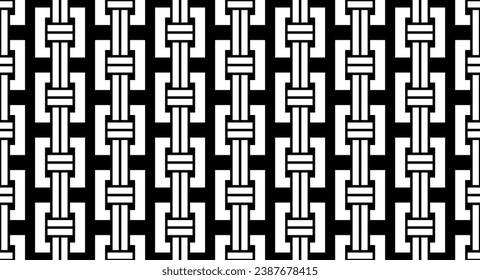Seamless geometric chain pattern. Vector Illustration.