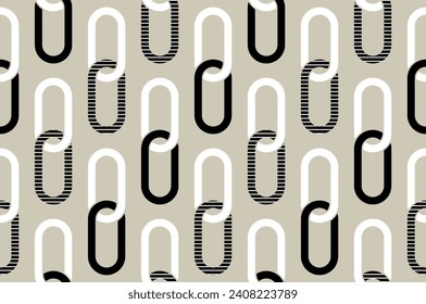 Seamless geometric chain pattern. Vector Illustration.