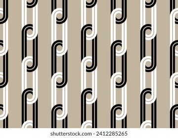 Seamless geometric chain pattern. Vector Illustration.