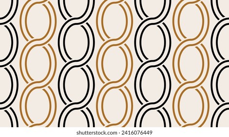 Seamless geometric chain pattern. Vector Illustration.