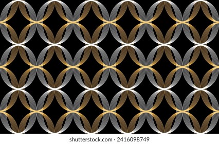 Seamless geometric chain pattern. Vector Illustration.