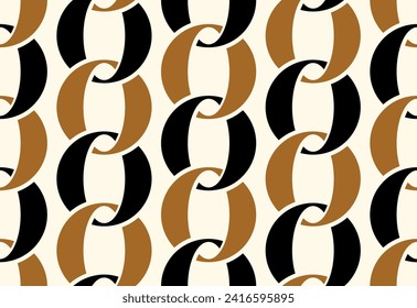 Seamless geometric chain pattern. Vector Illustration.