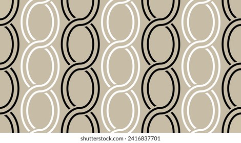Seamless geometric chain pattern. Vector Illustration.